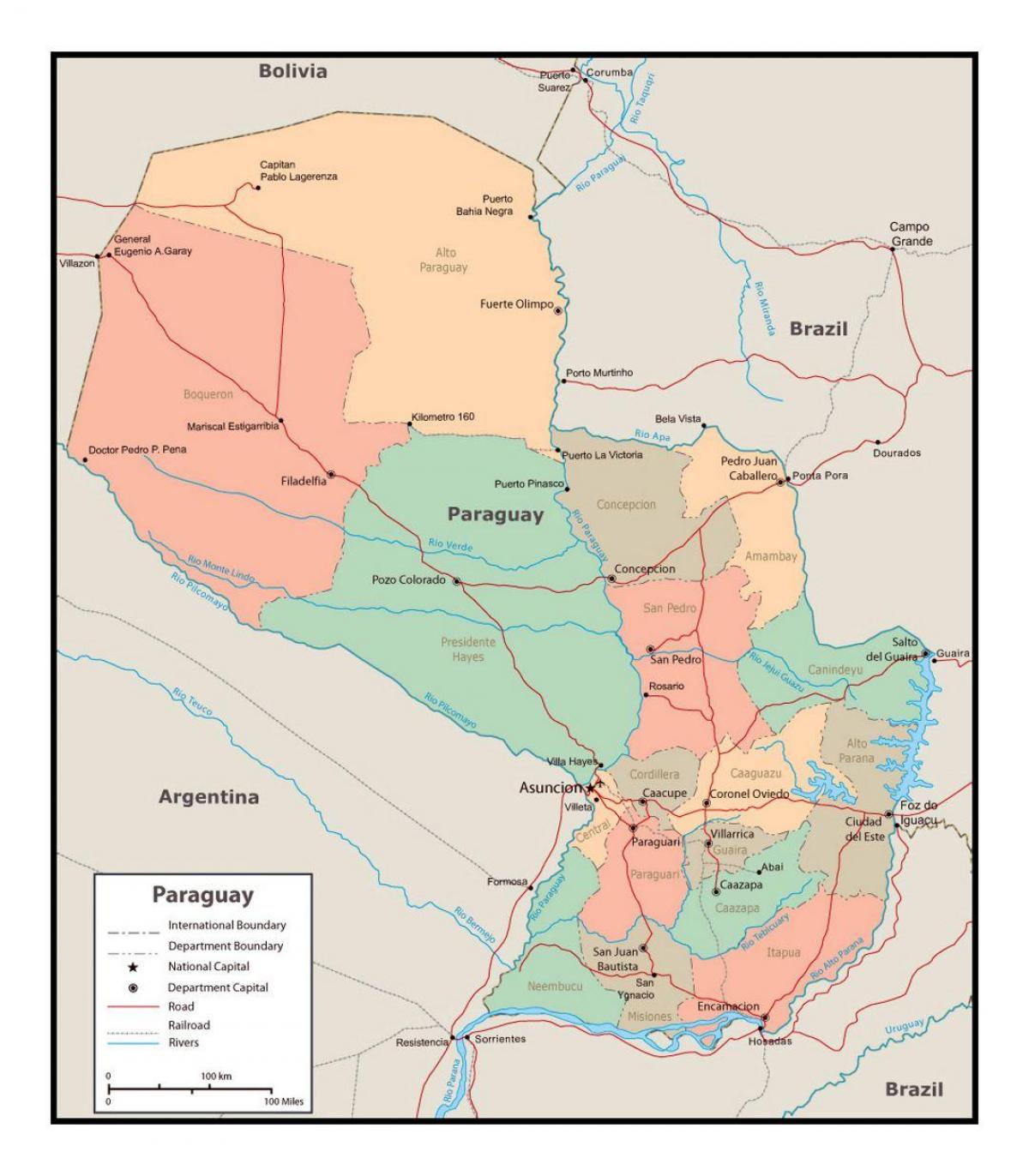 Карта Парагваю