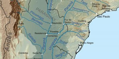 Карта річки Парагвай 